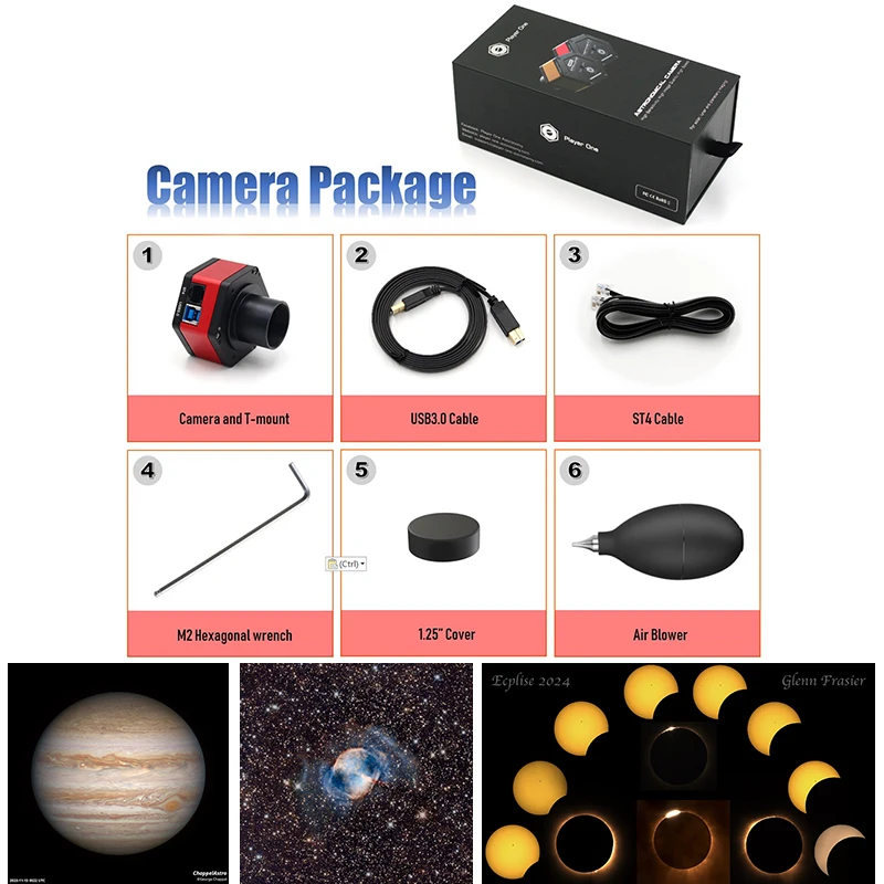 

Player One Saturn-C SQR USB3.0 Color Camera (IMX533) Planetary Camera