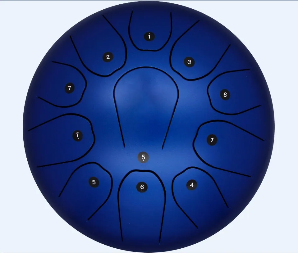 

2025 10" Matt Drum A B D E F# A B D Pentatonic Musical Scale Steel Tongue Tank Drum With Free Case And Mallets Percussion Instru