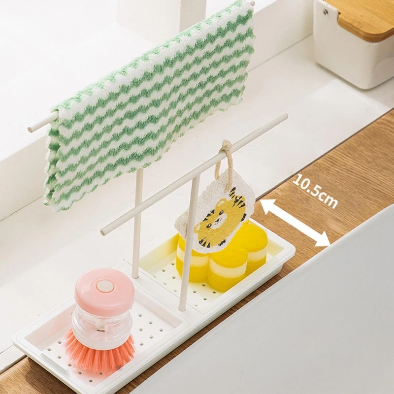 

E8BD Countertop Stand for Neatly Displaying Hand Towel in the Kitchen or Bathroom with Hollow Bottom Design Kitchen