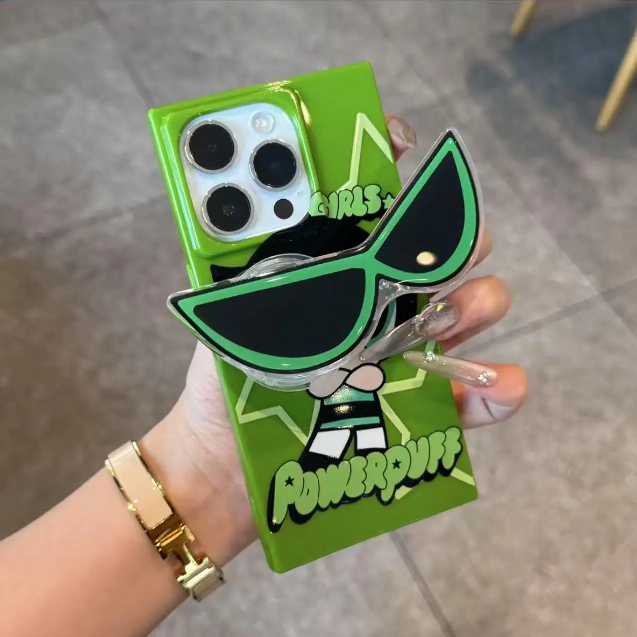 The P-Powerpuff Girls Square Macropore Glasses Bracket Phone Case for  iPhone 16 15 14 13 12 11 Pro Max Shockproof Silicone Cover - AliExpress  202192403