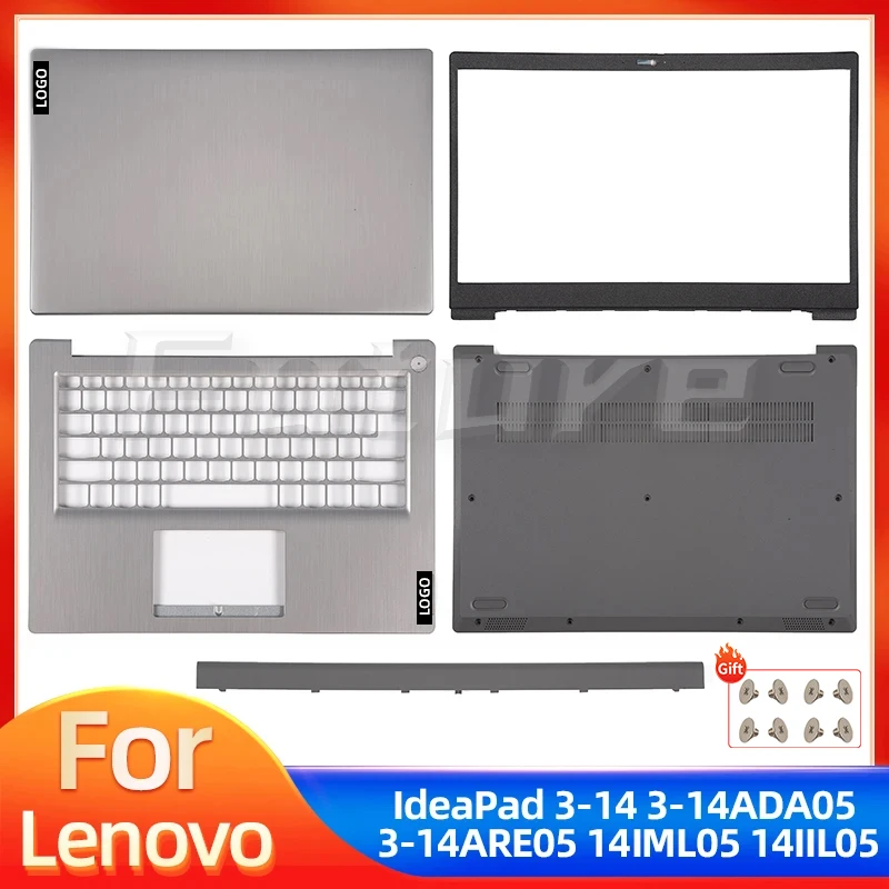 

New For Lenovo IdeaPad 3-14 3-14ADA05 3-14ARE05 14IML05 14IIL05 LCD Back Cover Bezel Palmrest Bottom Case Hinge Cover Silver