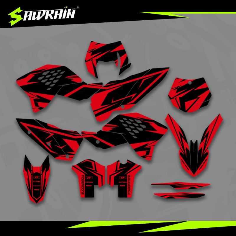 

Sawrain Motorcycle Graphics Backgrounds Decal Stickers Kits for KTM EXC XCW SXF 07-10SXF 08-11EXC 005