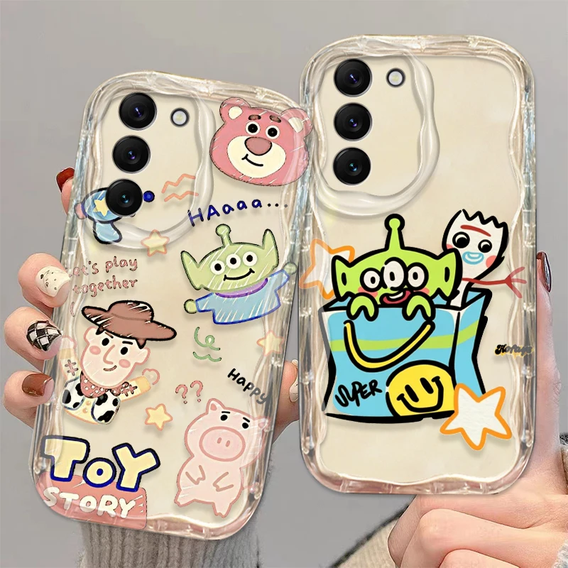 Toy Story Buzz Lightyear Alien Cover For S21 S23 S24 Ultra Plus FE A55 A35 A25 A05S A54 A53 A52 A33 A32 Wave Oil Phone Case