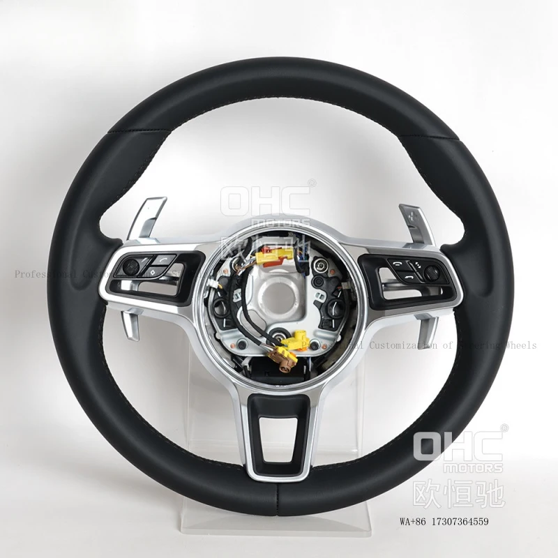 

Suitable for 2006-2020 Porsche Cayenne Panamera 911 full-leather car steering wheel assembly custom modification