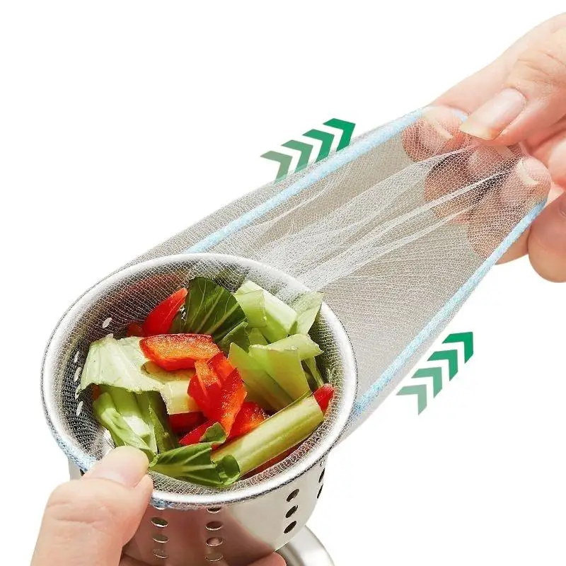 #Extra Thick Upgraded Kitchen Sink Drain Mesh Bags 100 Pcs Elastic Edge Dense Filter for Kitchen Sink Anti Clog Food Residue