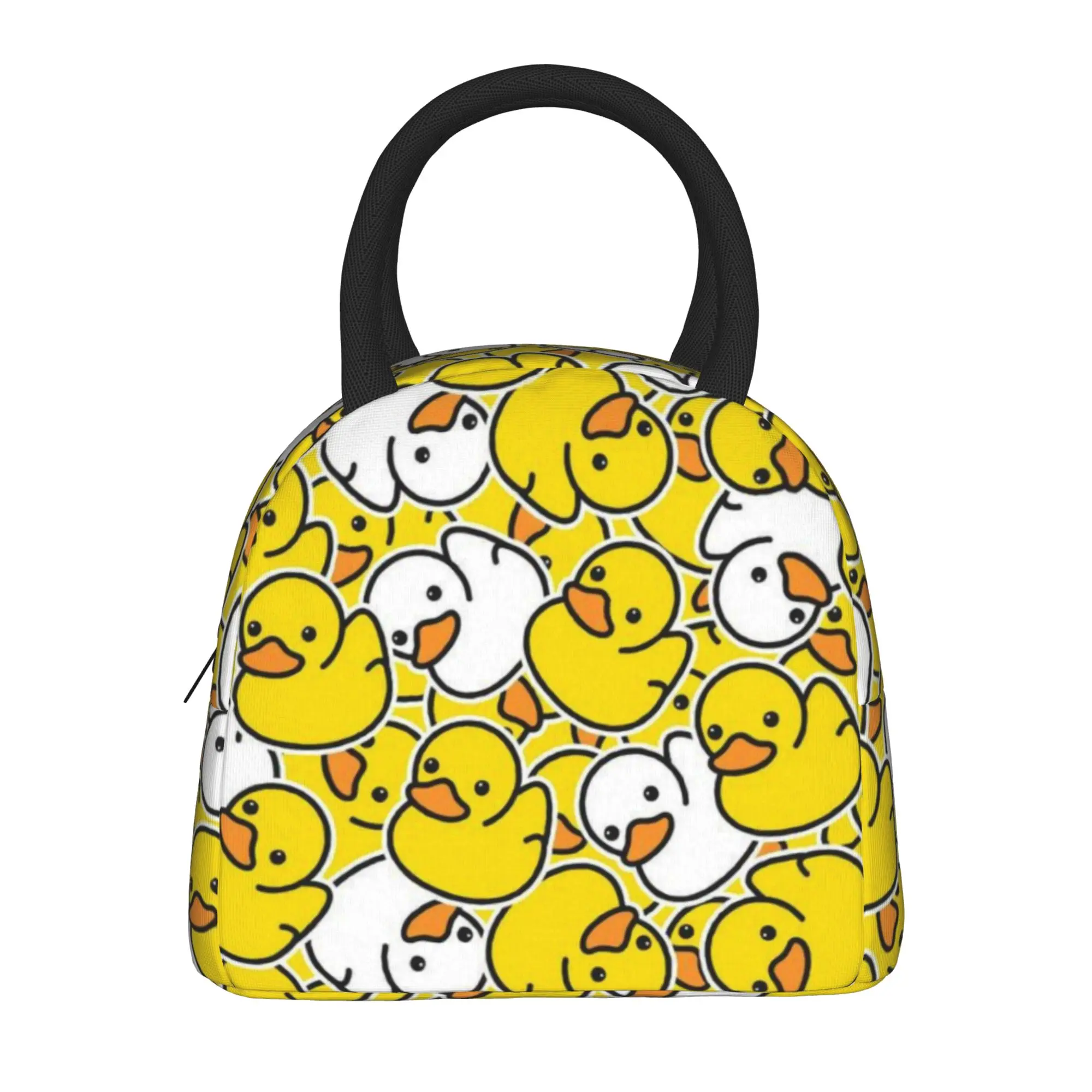 Insulated Lunch Tote Bag Cartoon Duck Shower  Accessories  Storage Food Box Harajuku Thermal Cooler Bento Box For Work