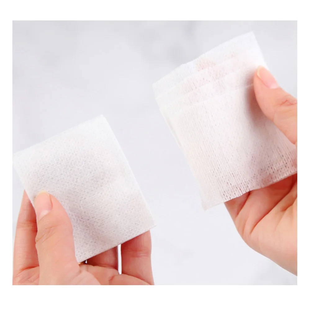 قطن مكياج رقيق يمكن التخلص منه لتنظيف الوجه للحبر وسادات صحية غير منسوجة لمنصات قطنية للمكياج