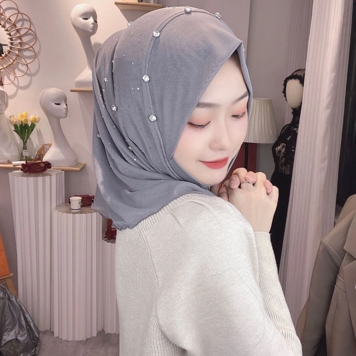 Arabian Cheap Shawls Easy To Wear Muslim Instant Casual Hijabs