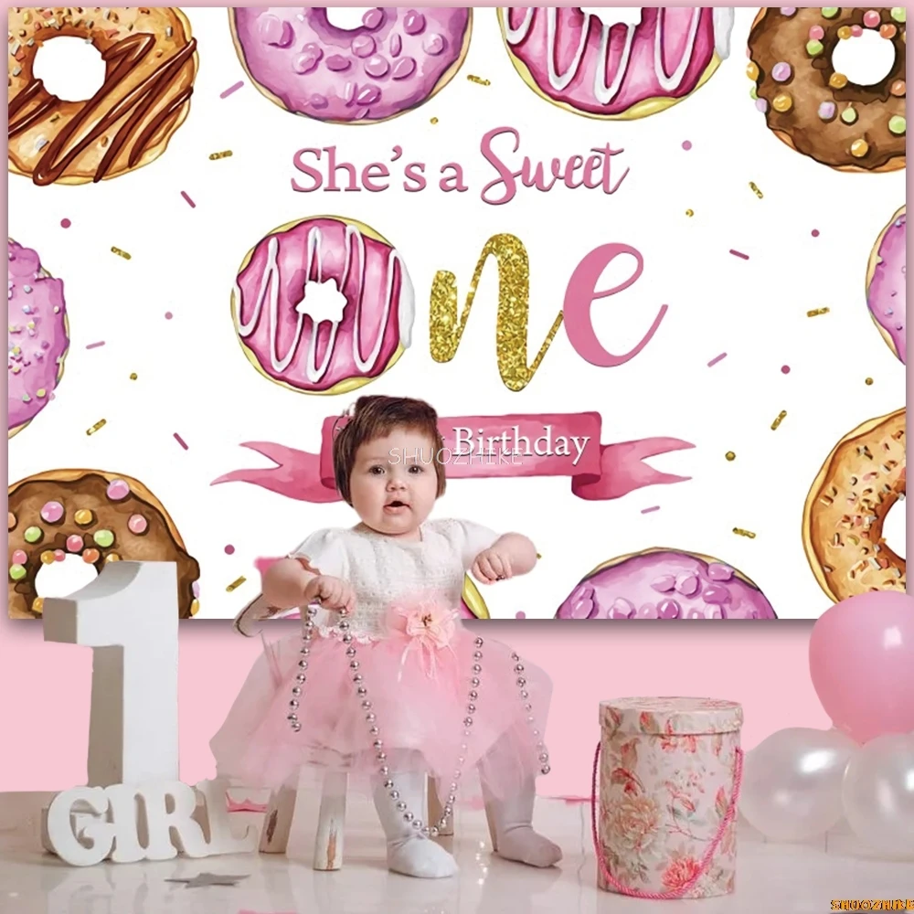 Sweet Candy Theme Backdrop Ice Cream Car Cupcake Lollipop Candyland Baby Birthday Party Photography Background Photo Studio Prop