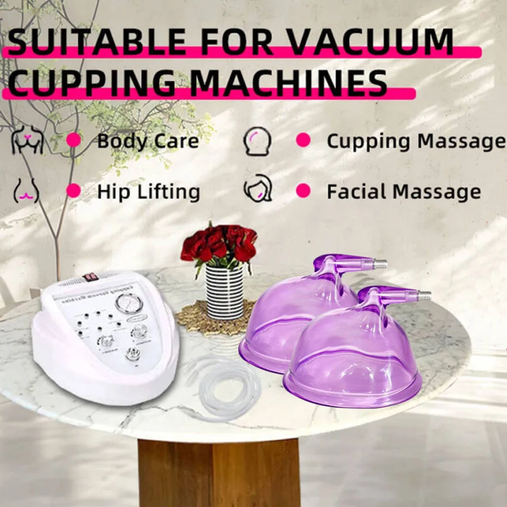 1 Pair 21cm Purple Big Size Vacuum Therapy For Breast Buttock Enhancer Hip Lifting Chest Enlargement Suction Cup Pump Cupping