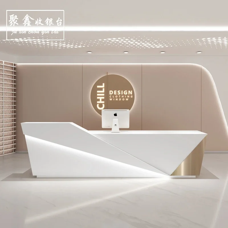 ​​Modern Minimalist Bake-lacquered Cashier Desk Luxury Reception Apparel Store Beauty Salon Dance Studio Office Furniture FYRD​​
