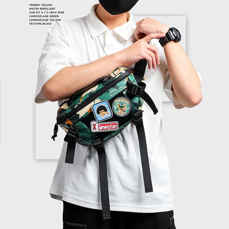 Lightweight Camouflage Cartoon Chest Bag Unisex Crossbody Shoulder Waist Bag Outdoor Daily Phone Storage Men Women Bags Small view 4