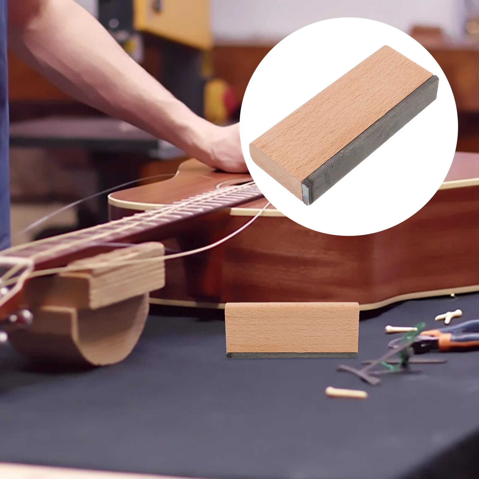

Professional Fret File DurableWood Iron Guitar Polishing Luthier Tool Fret S Portable Musical Instruments Accessory