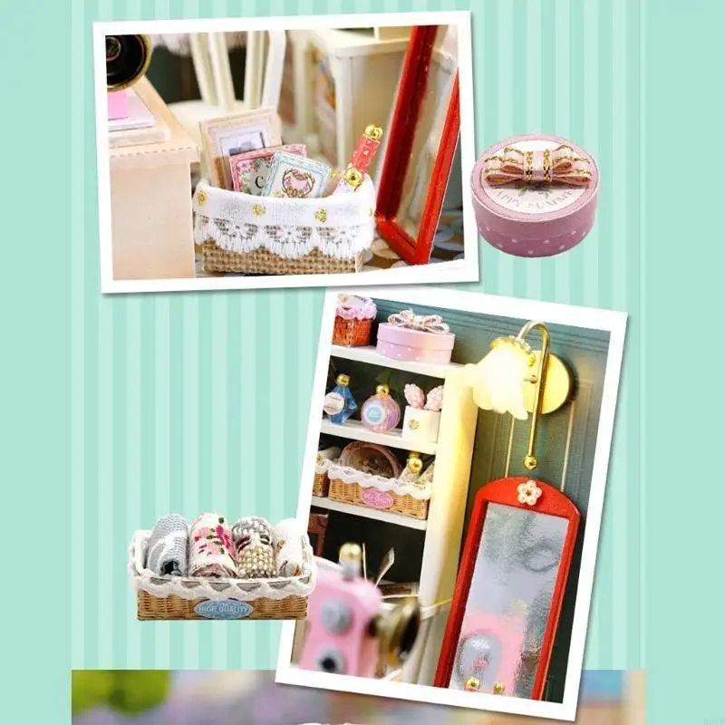 

K9ff сделайте это самостоятельно Atelier Dollhouses, светодиодную кафе, модель модели -магазина Fun Crafting