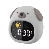 Silicone Lion Alarm Clock With Night Light for Kid Baby Nursery White Noise Machine Bedroom Sound Machine Soother Sleep Trainer