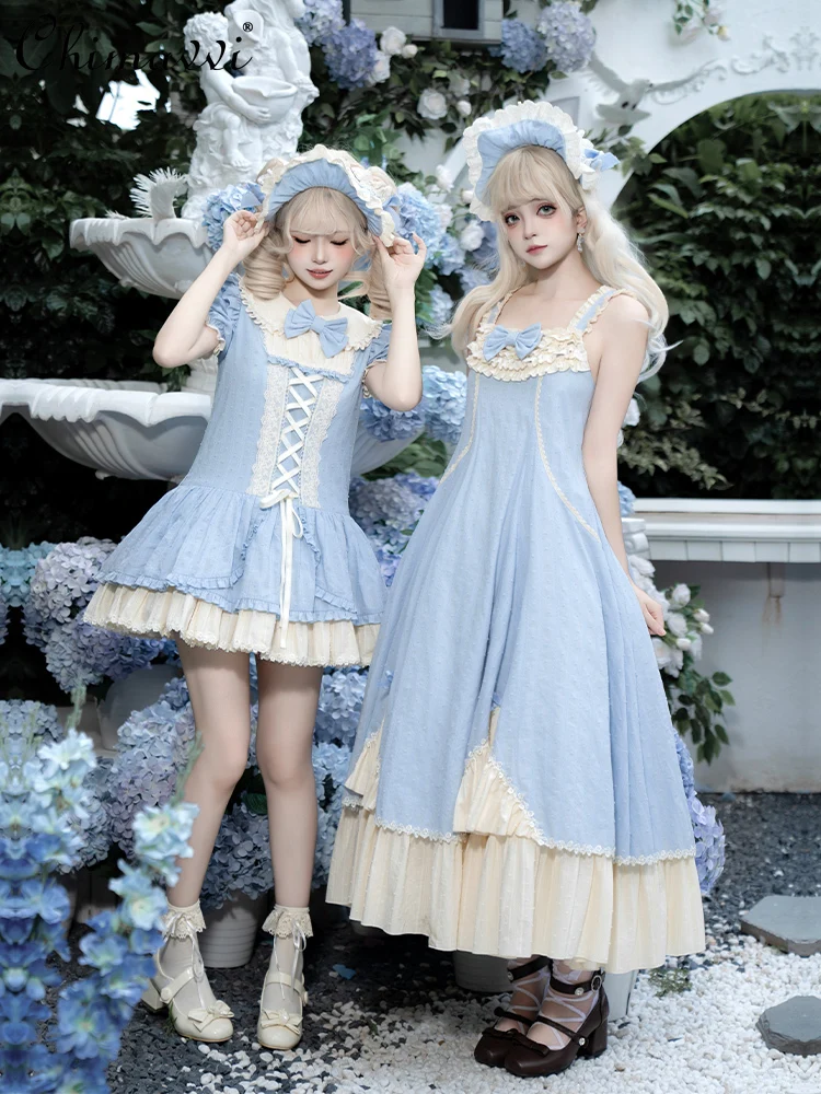 

Original Doll-Style Princess Short OP Dress 2025 Autumn New Sweet Girl High-Waisted Elegant Loose Long Lolita JSK Dress