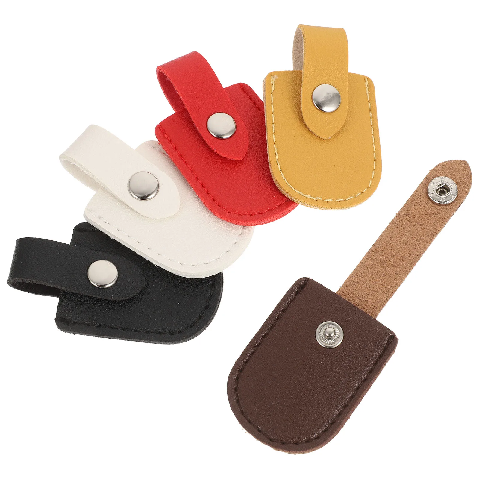 5 uds cubierta de pinza para cutículas Pu cortaúñas Protector herramienta de manicura duradera para uso en salón de uñas cubiertas de tijera para cutículas