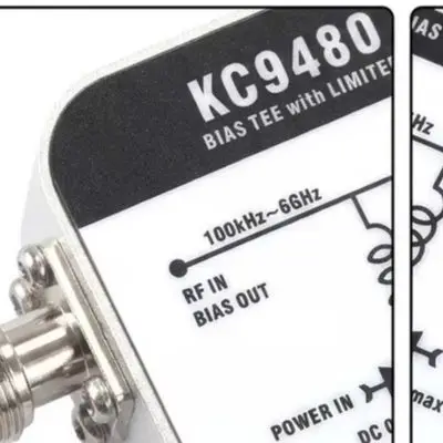 KC9480 DC Bias Tee Power Supply Feeder With Limiter Protection For RF For Antenna System Signal Test Broadband 17dBm Aluminum