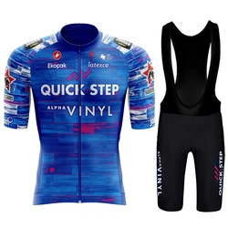 Cycling Uniform For Bicycle QUICK STEP Men's Summer Clothes 2024 Clothing Sports Set Jersey 2024 Road Bike Blouse Cyclist Outfit