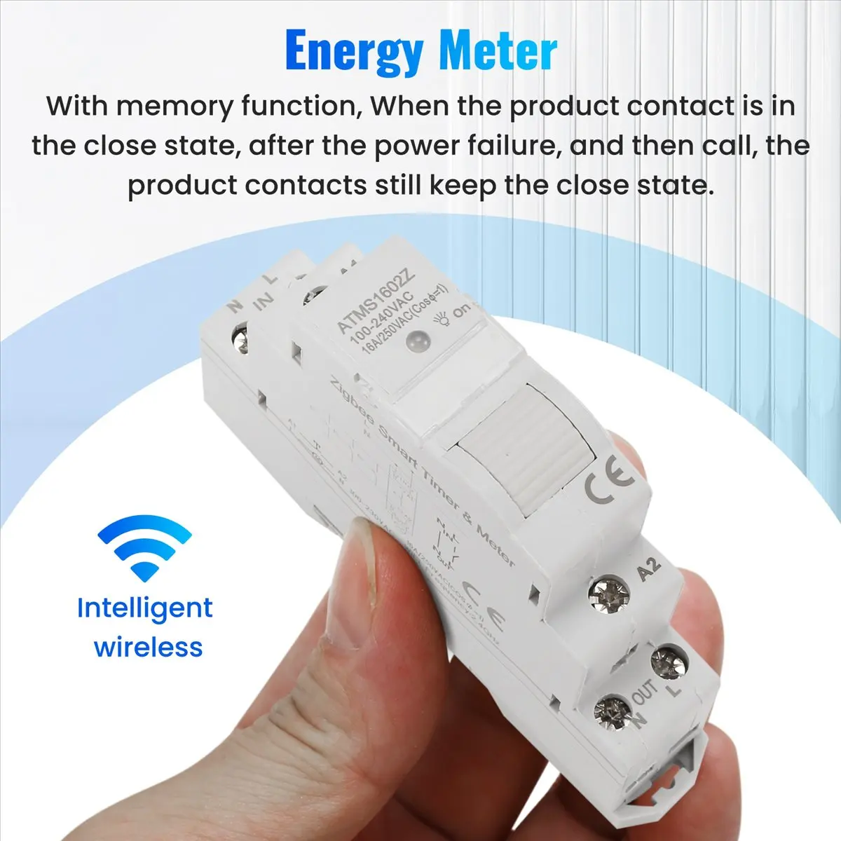 DT38 ATMS 1602Z Smart Switch 16A Din Rail 1P Remote Control Timing Switch Smart Wireless Switch 220V Timing Switch