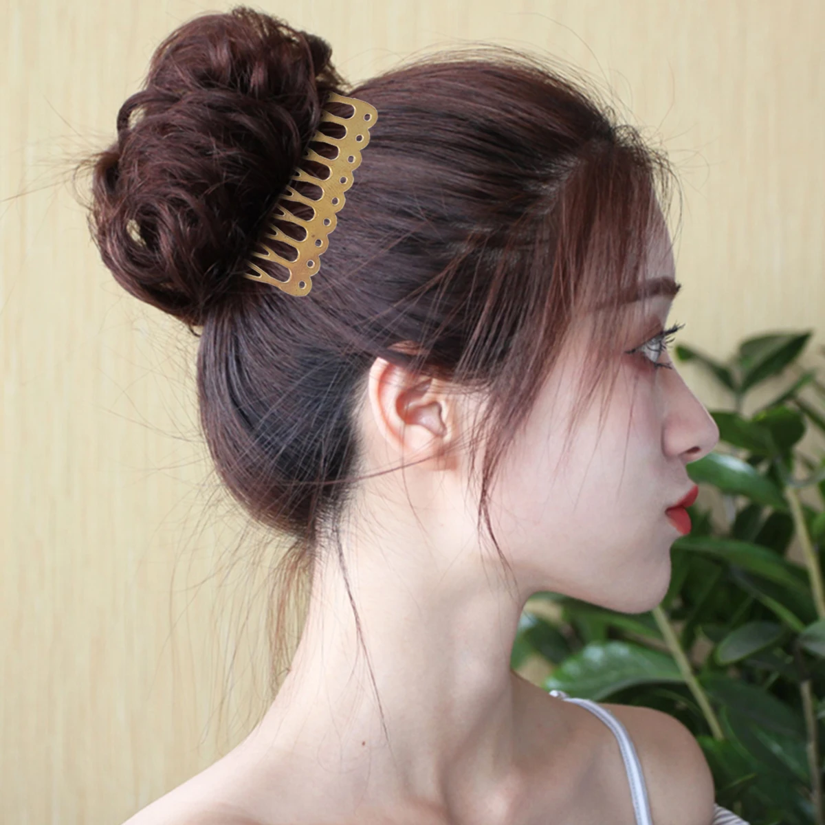 

30 Pcs Hair Comb Lightweight Combs Alloy Side Inserted Gold and Silver Simple Design