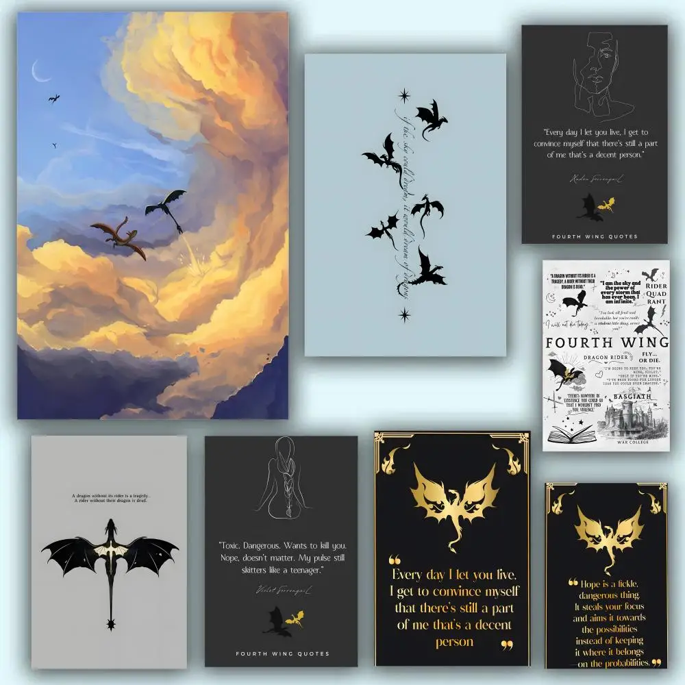 Pôster HD Anime Tema Quente Cantor/EOST/Film-Auto À Prova D 'Água Decoração de Casa Quarto W-Wing Dragão