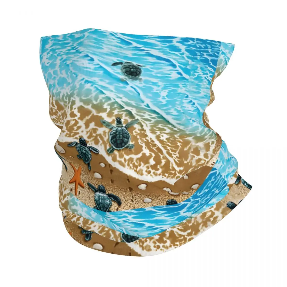 

Turtles Beach Life Bath Mat Bandana Neck Cover Printed Wrap Scarf Multi-use Cycling Riding for Men Unisex Thin