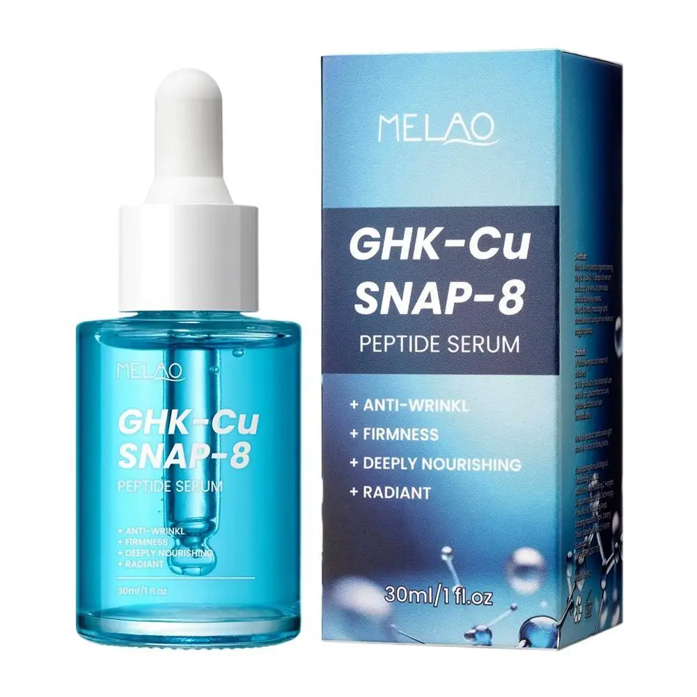 GHK-Cu Kupferpeptide Gesichtsserum mit SNAP-8 gegen feine Linien, Falten, für Straffung, Tiefenhydratation & Kollagen für alle Hauttypen