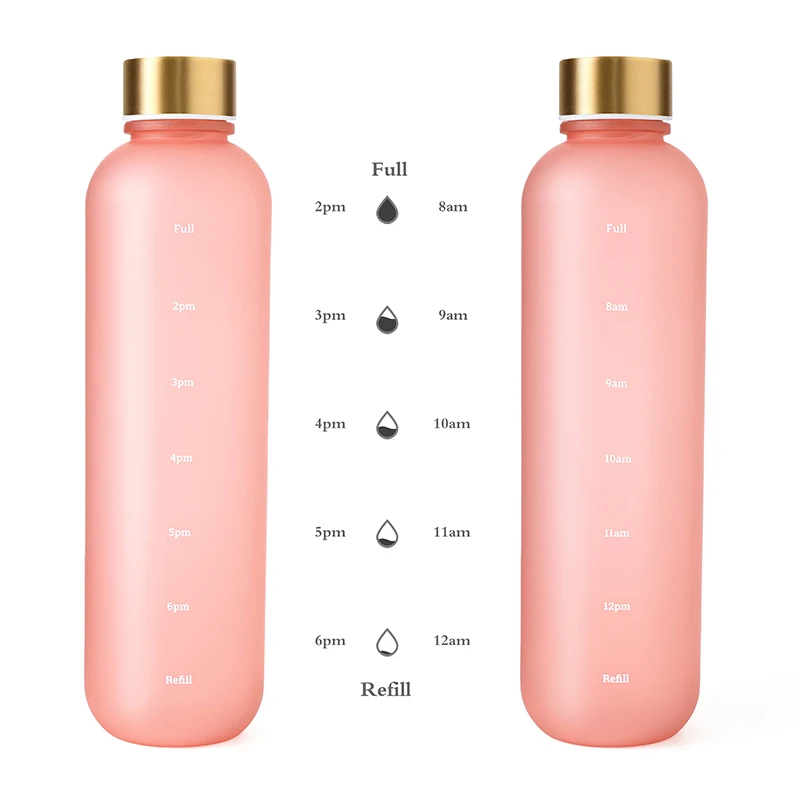 1000-ml-Flasche mit Zeitmarkierung, motivierend, wiederverwendbar, für Fitness, Sport, Outdoor, Reisen, Radfahren, auslaufsicher, BPA-frei, mattierte Flasche – Detail 13