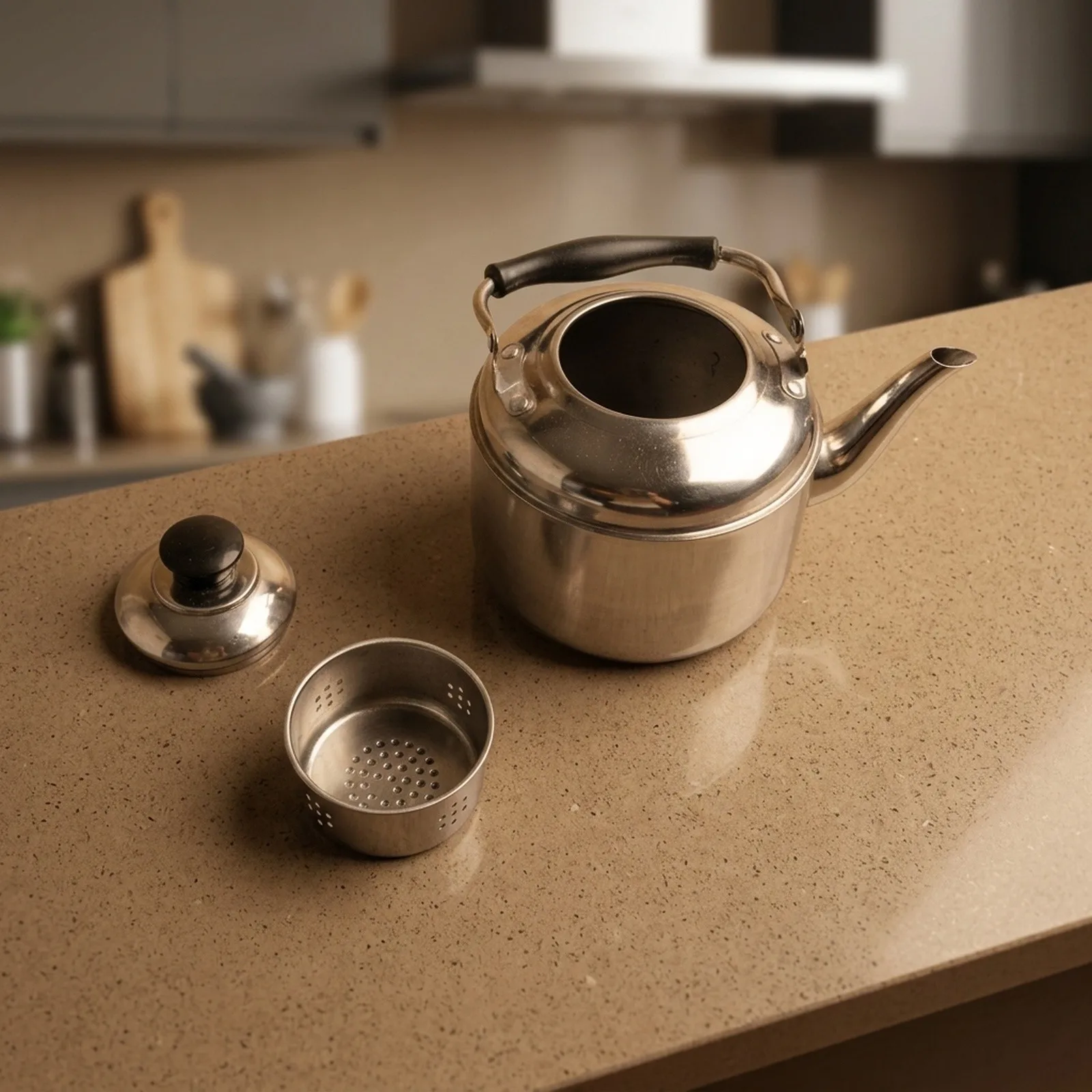 Stainless Steel for kettle with Whistle Sound When Water Boils for Induction Gas Stove Use Easy Fill Wide Mouth Spout