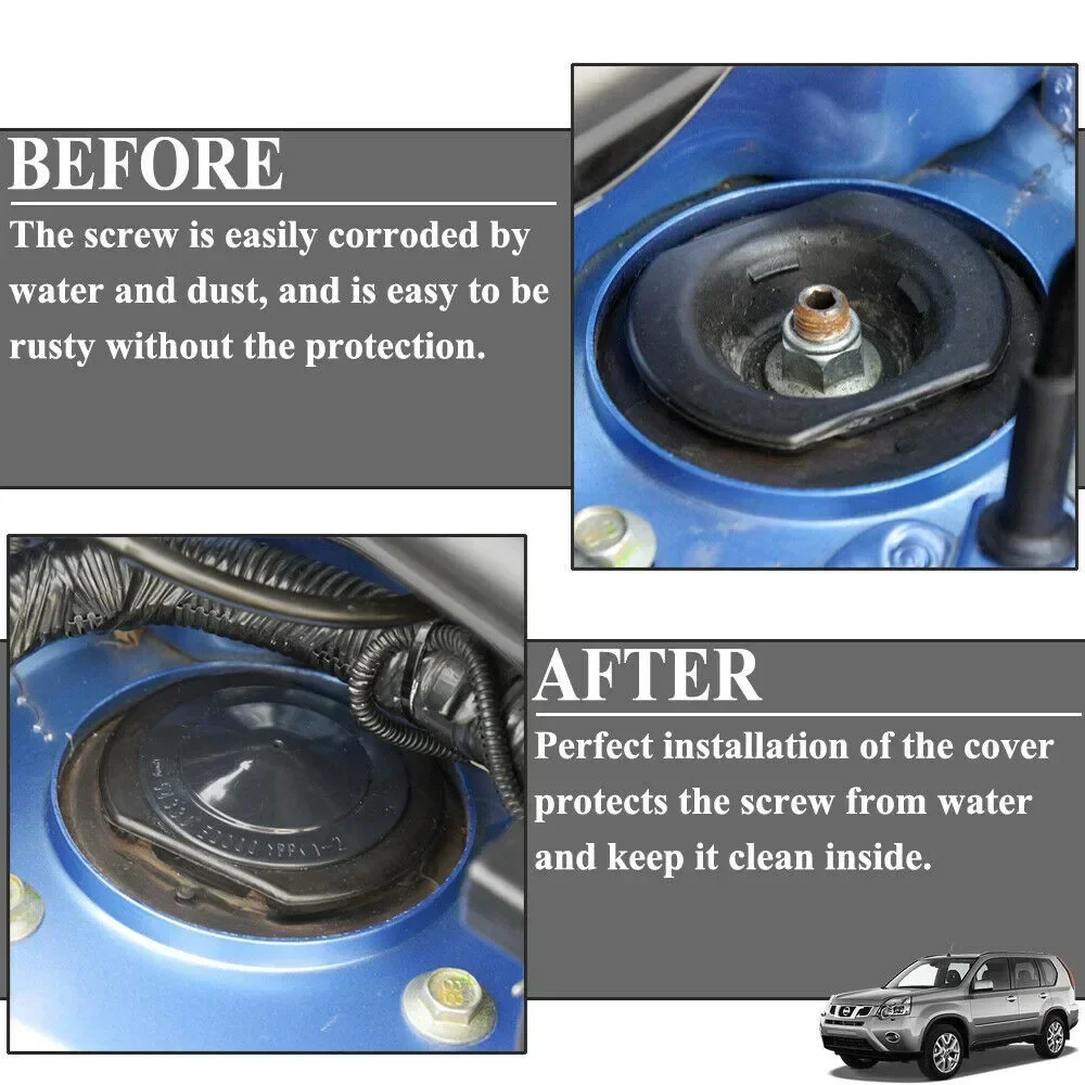 

CarHome 2PCS For Nissan Leaf ZE0 Juke F15 Cube Z12 54330ED000 Front Suspension Strut Mount Cover Waterproof Dustproof NEW