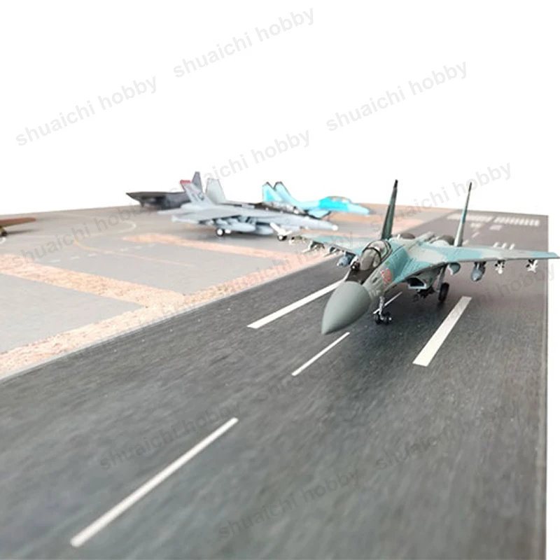 1PCS 1/700 Scale Airport Runway Model 45x13.5cm PVC Board Apron Platform Flight Scene Mould for Diorama Sand Table Ornaments