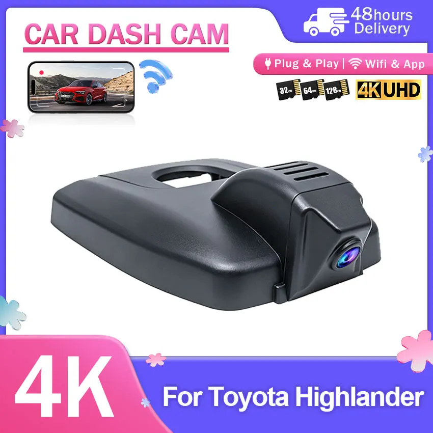 OEM Car DVR WiFi 4K Dash Cam For Toyota Highlander 4th Gen 2020-2026  for Car Camera Recorder Dashcam App Control
