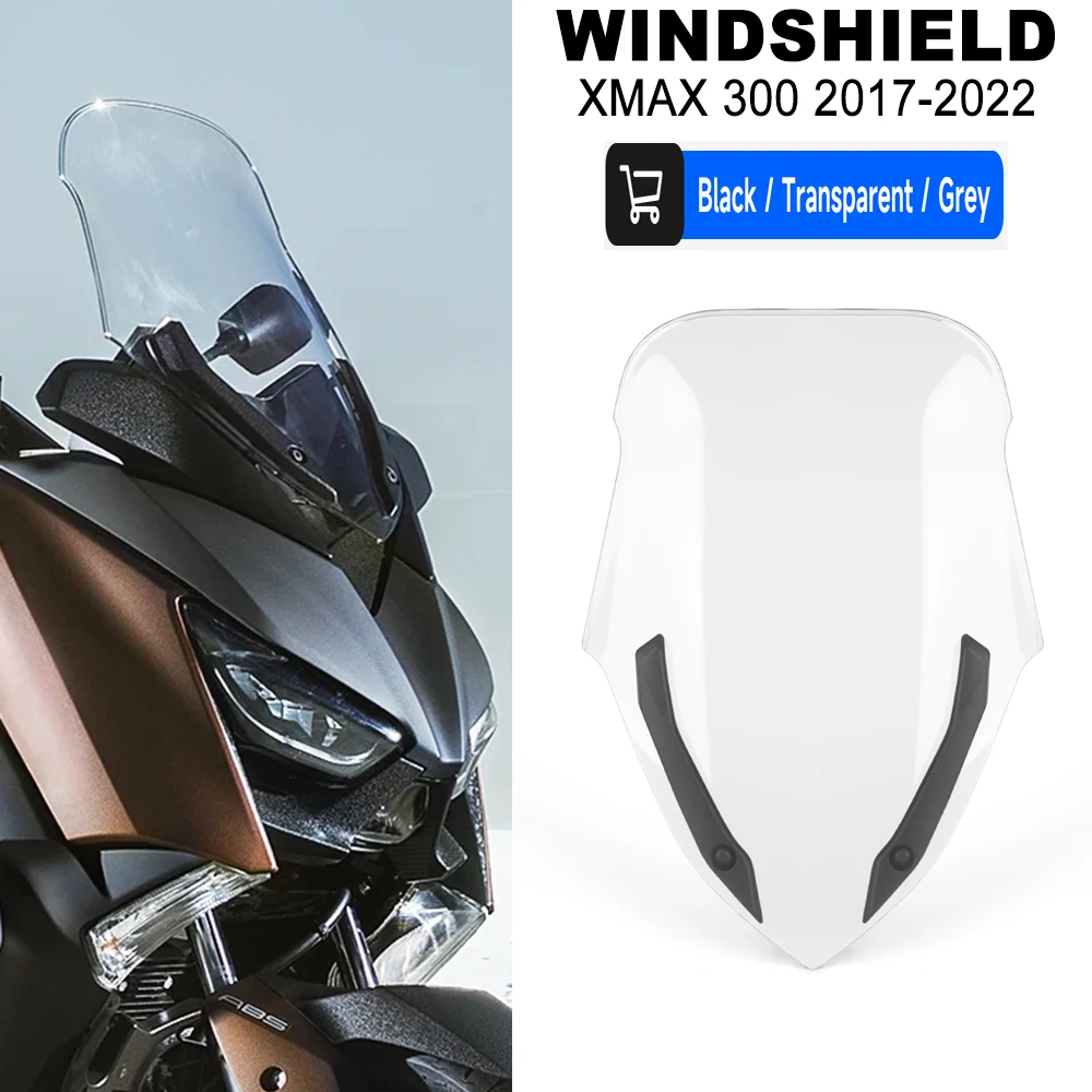 

For Yamaha Xmax X-max 300 Xmax300 X-max300 2017-2022 Motorcycle Front Windscreen Windshield Wind Screen Shield Deflector Guard