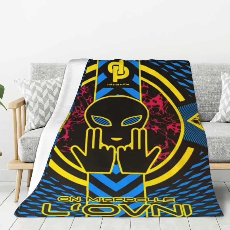Custom 3D Print Jul French Rapper Blankets Comfortable Soft Flannel Sprint Throw Blanket for Sofa Home Bedroom