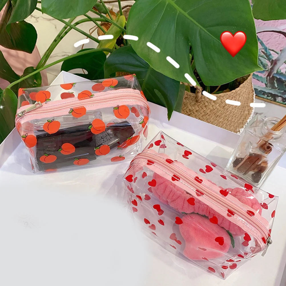 

Love Bag for Women Travel Small Clear Waterproof Lightweight Durable Compact Mini Makeup Pouch Toiletry Storage Bag