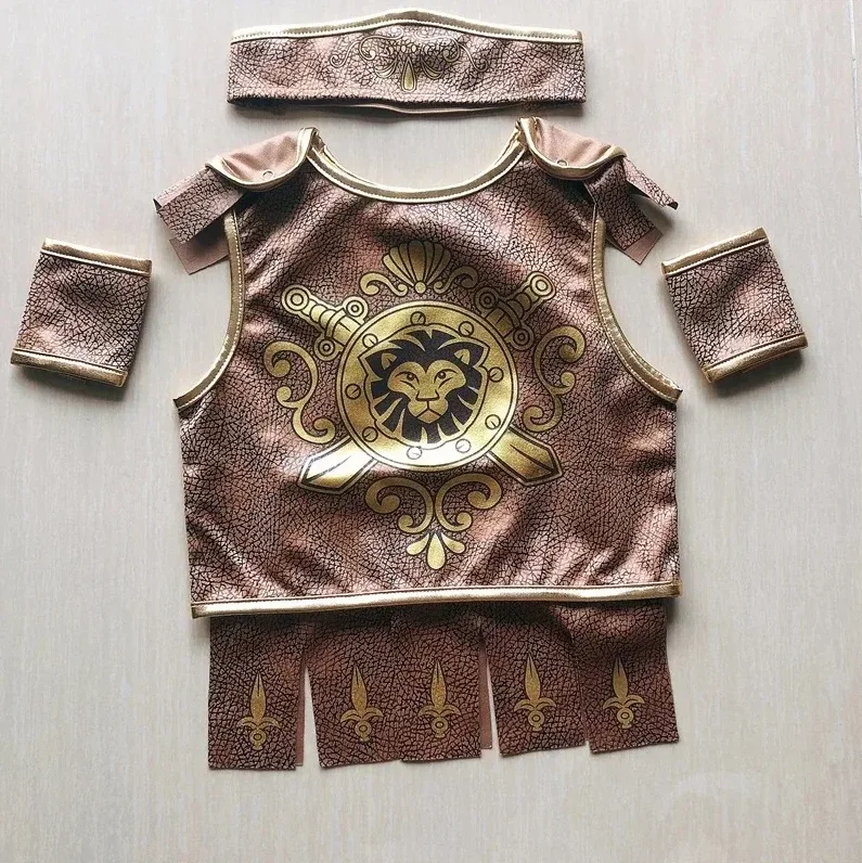 Kids Cosplay Middeleeuwse Piraat Viking Fantasie Kostuum Vermomming voor Jongens Meisjes Kleding Jas Broek Outfits Halloween Carnaval Pak