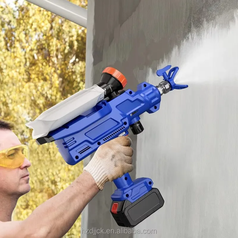 Professional Grade 21V High Voltage Lithium Battery Airless Spray Gun DIY Handheld Latex Paint Coating Machine