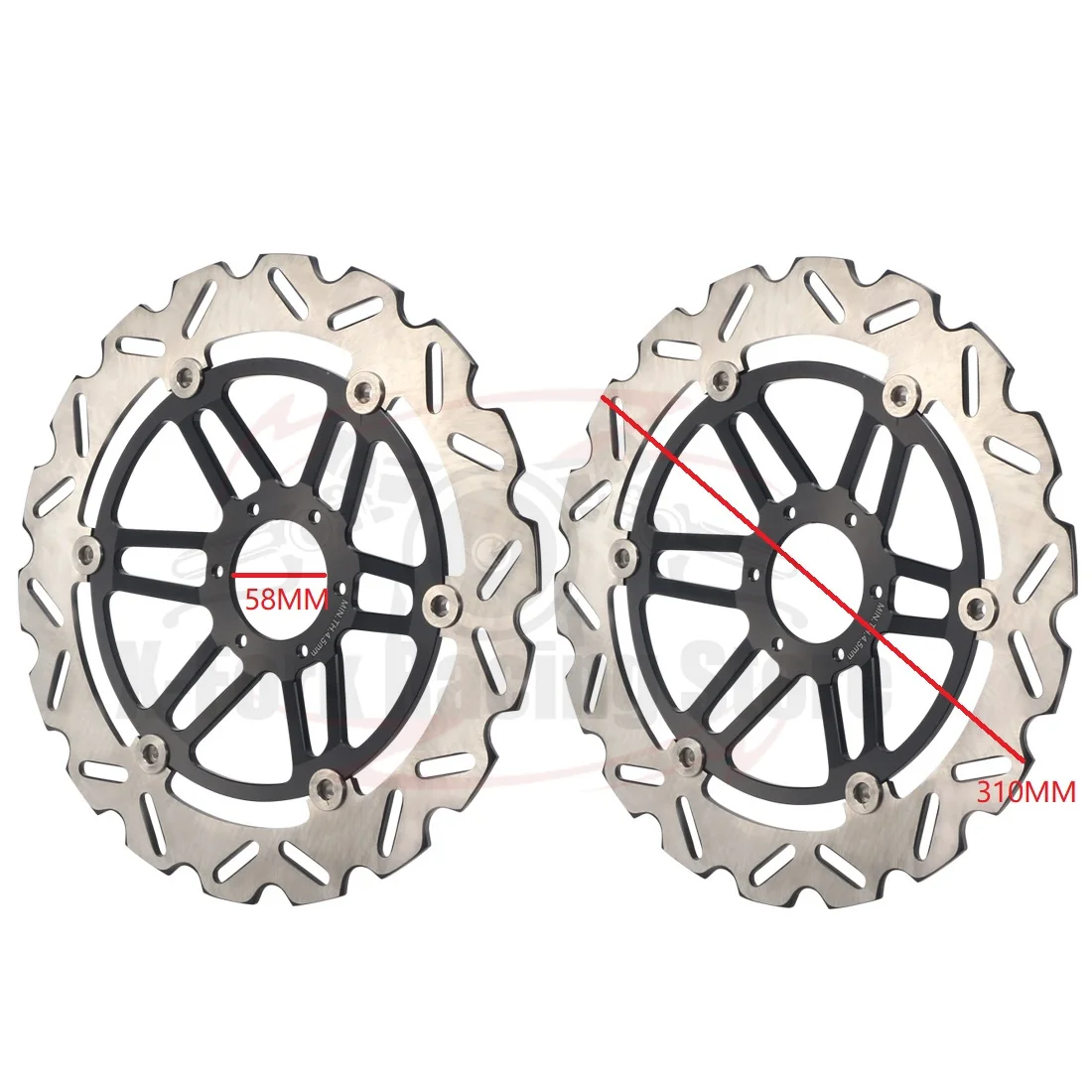 Motorcycle Front Brake Disc Rotors For Honda HONDA CBR1100XX Blackbird 1997-1998 45120-MAT-003 45220-MAT-003 Gold Black Pair