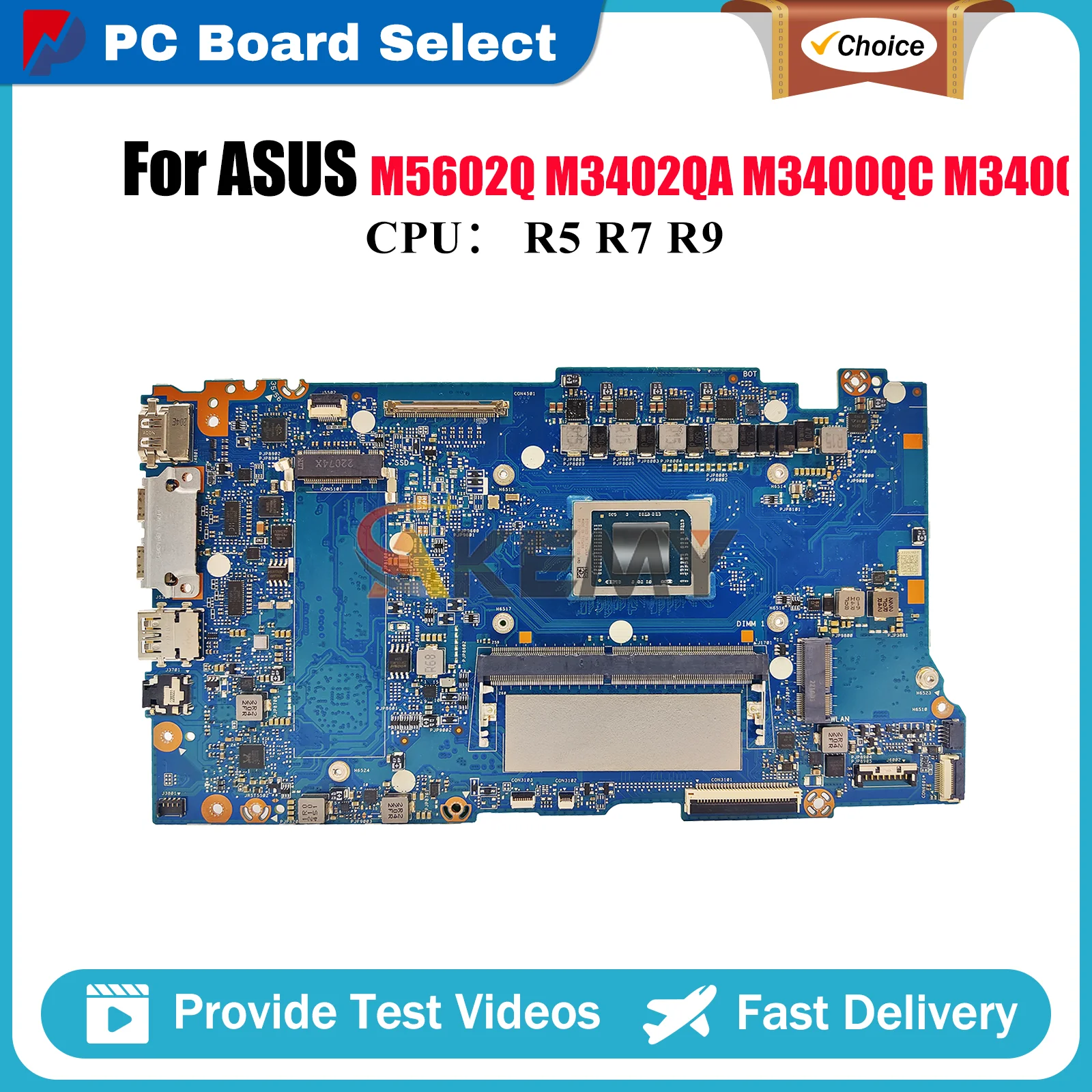

M3402QA Материнская плата для ноутбука ASUS VivoBook M3402Q M5602Q M3402QA Материнская плата для ноутбука с процессором R5 R7 R9, 100% тестирование, ОК, быстрая доставка