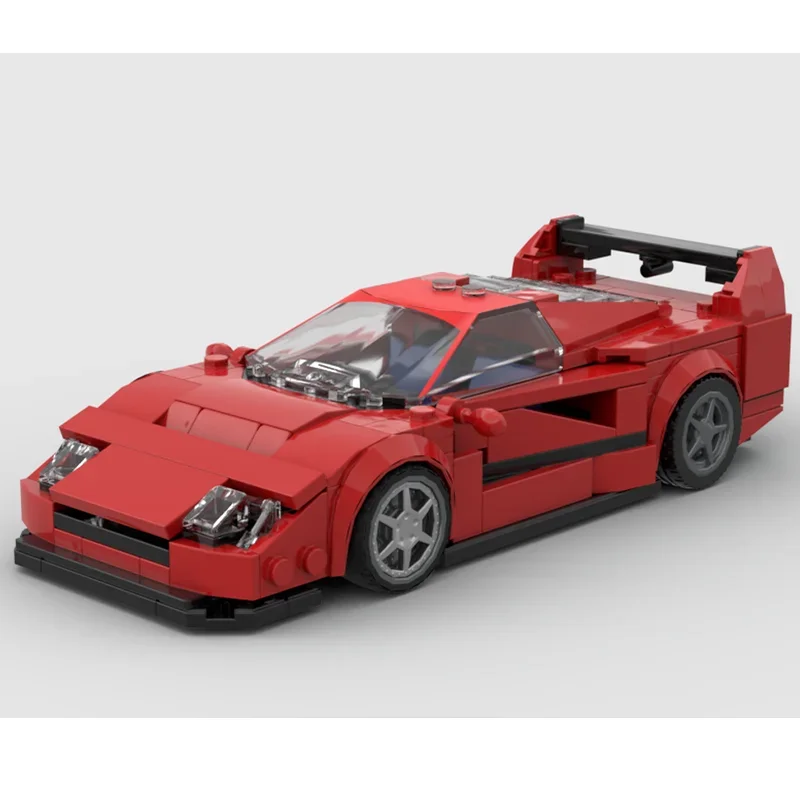 

299 шт. новая модель автомобиля MOC, строительные блоки, автомобиль с восемью сетками F40, модульные детские строительные блоки, подарок на праздник