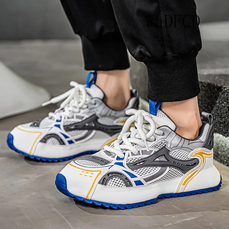 Chunky Sneakers Herren Designer Cover Bottom Sportschuhe Mode Lässig Leder Mesh Atmungsaktiv Erhöhte interne Plateauschuhe