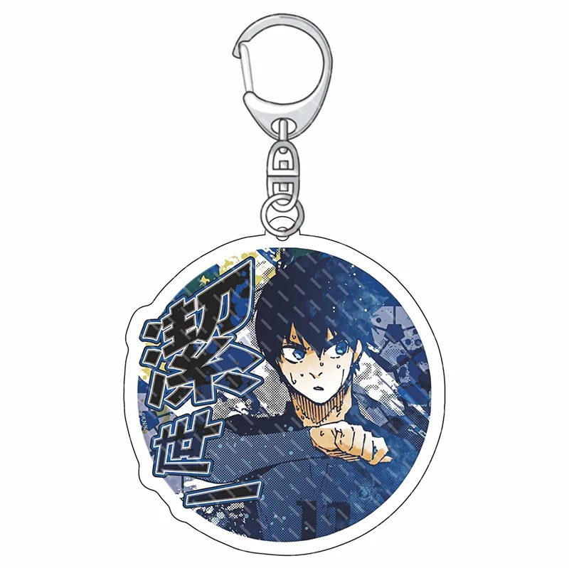 Anime Blue Lock Acrylic Girl Keychain Fashion Bag Charms Pendant Cute Creative Ornaments Key Ring Figure Cartoon Friends Gift view 3