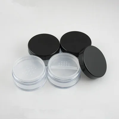 

Loose powder powder box set makeup powder box with grid turntable portable sieve tray talcum powder box