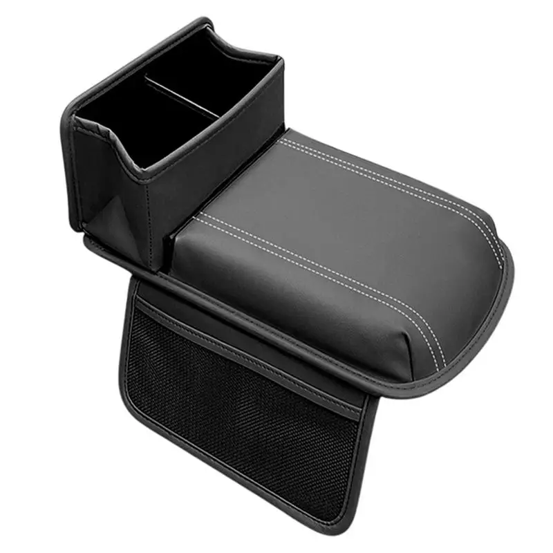 Car Armrest Box Pad Car Armrest Box Pad With Storage Pockets Center Console Pad Cover With Cup Holder Car Armrest Heightening