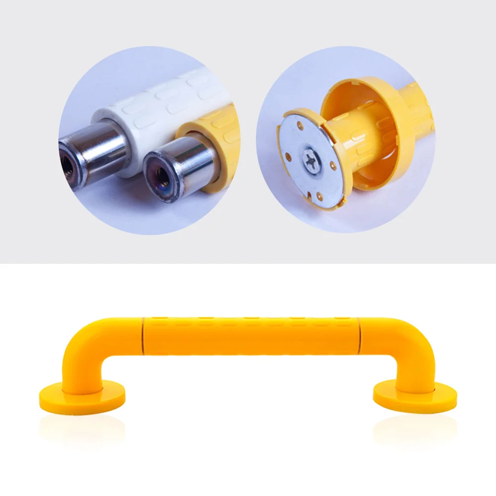 

Yellow Wall Mount Bathroom Grab Bar Heavy Duty Stainless Steel Safety Rail Non-Slip Shower Handle Bath Handrail Durable Luminous