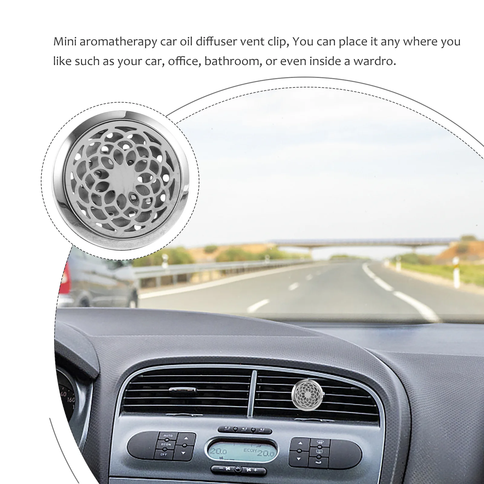 

Car Aromatherapy Clip Vent Diffuser Hollow Flower Design Portable Aromatherapy Diffuser Clip for Car Office Bathroom with 9
