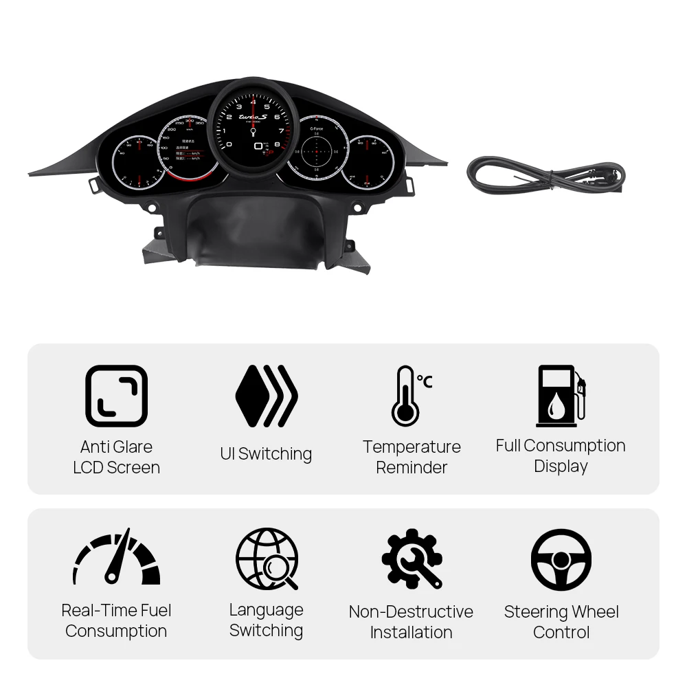 LCD Digital Dashboard Cluster  for PorPa na mera 2010-2016 Car LCD Screen Instrument Panel Cockpit Meter Plug and Play