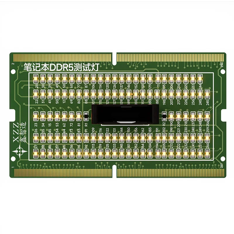 DDR5 Laptop Motherboard Memory Tester – Dual-Directional LED Diagnostic Card for RAM Slot Detection