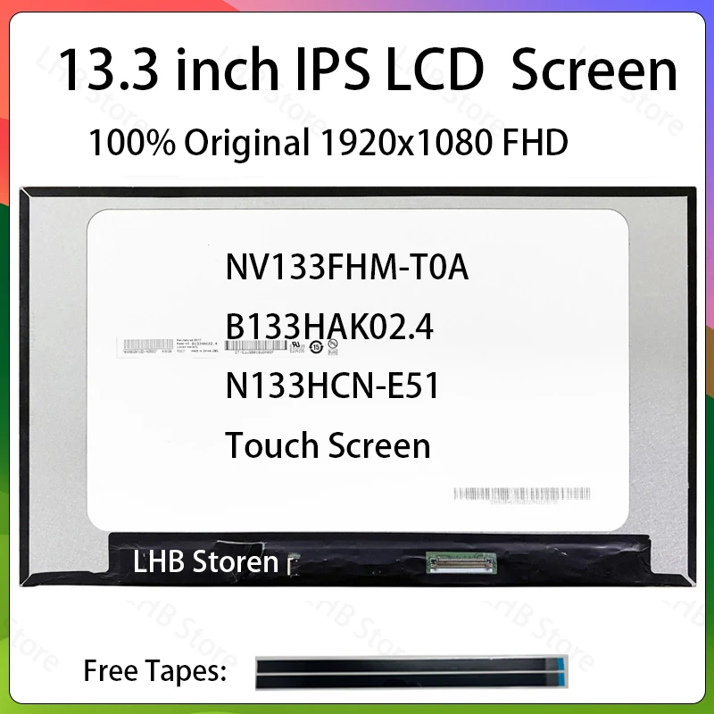 

13.3" Laptop LCD Touch Screen NV133FHM-T0A B133HAK02.4 N133HCN-E51 For HP EliteBook 830 G7 G8 Display Matrix Panel Replacement